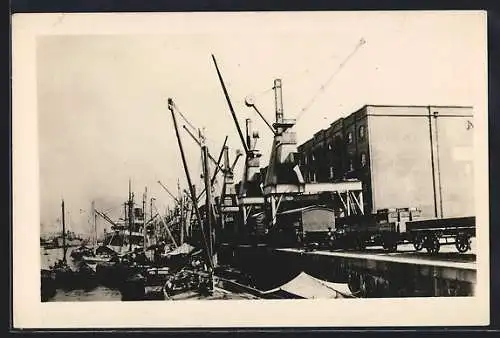 AK Buenos Aires, A view od one of the series of excavates basins, Hafen