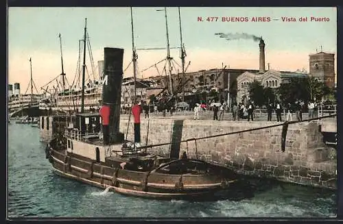 AK Buenos Aires, Vista de Puerto, Hafenpartie mit Schiffen