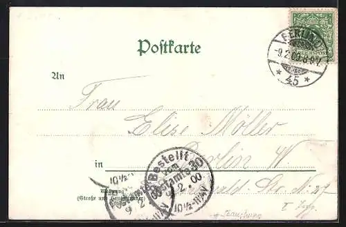 Lithographie Berlin, Gasthaus Reichshallen, Leipziger Strasse 77