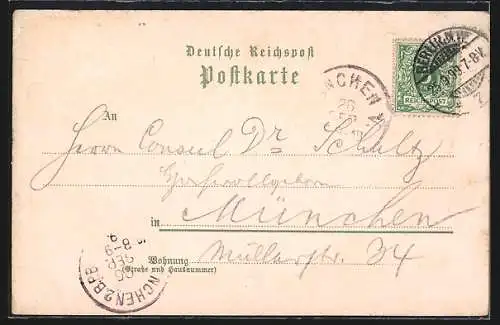 Lithographie Berlin, Gasthaus Brauerei-Ausschank Julius Bötzow v. A. Moritz, Friedrichstrasse 100