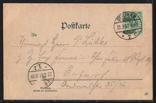 Lithographie Berlin, Restaurant Franziskaner an der Friedrichstrasse, Bahnhof Friedrichstrasse