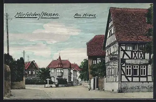 AK Mörfelden /Hessen, Gasthaus zum goldenen Apfel, Am Kreuz