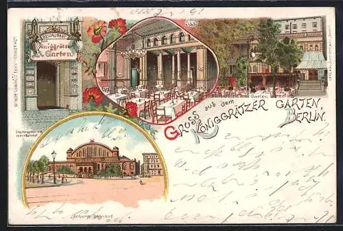 Lithographie Berlin, Restaurant Königgrätzer Garten, Königgrätzer Strasse 111
