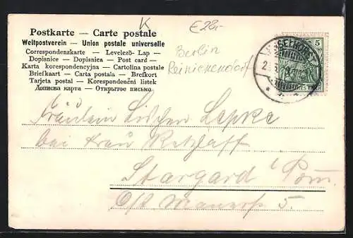 Lithographie Berlin-Tegel-Saatwinkel, Ansichten vom Restaurant Remmer