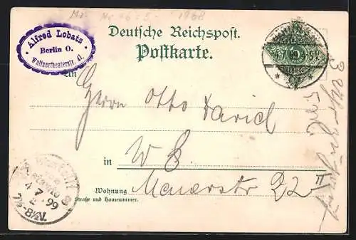 Lithographie Berlin, Münchener-Hofbräuhaus, Leipzigerstr. 85, Innenansicht, Centrale: Kölnischer Fischmarkt 5