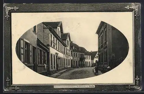 Präge-AK Winnweiler, Volksbank und Strasse, Passepartout