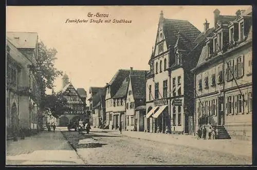 AK Gr.-Gerau, Frankfurter Strasse mit Stadthaus