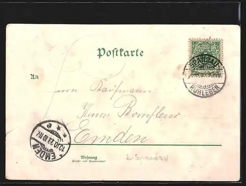 Lithographie Berlin-Pichelsberge, Ansichten vom Restaurant Kaisergarten