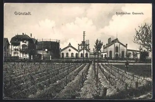 AK Grünstadt / Pfalz, Städtisches Gaswerk