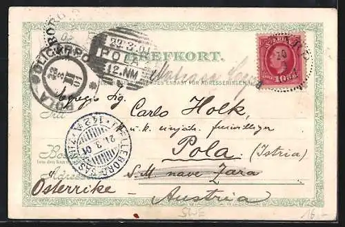 AK Ystad, Eisenbahn überquert eine Strasse