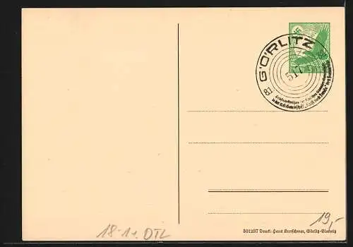 Künstler-AK A. Haupt: Görlitz, Das alte preuss. Postgebäude, Ganzsache