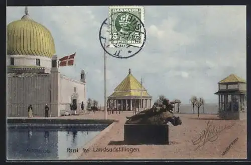 AK Aarhus, Landsudstillingen, Partie auf dem Ausstellungsgelände