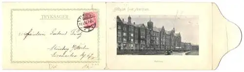 Leporello-AK Aarhus, Molen, Teatret, Dampbaaden, Ornereden, Varna Dam