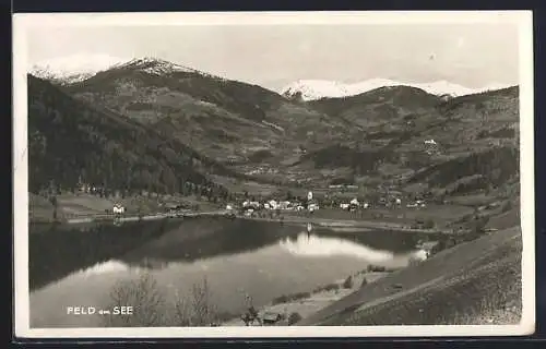AK Feld am See, Gesamtansicht von einen Berg aus