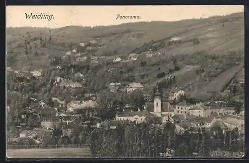 AK Weidling, Totalansicht mit der Kirche
