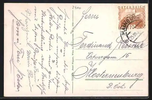 AK Hainburg a. d. Donau, Ortsansicht aus der Vogelschau