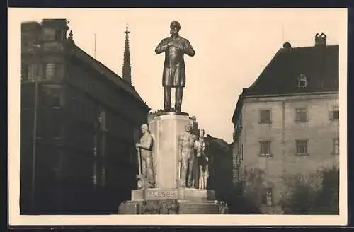 AK Wien, Wollzeile, Dr. Karl Lueger-Denkmal