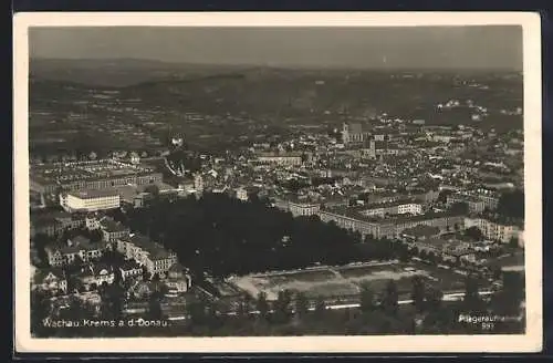 AK Krems a. d. Donau, Gesamtansicht vom Flugzeug aus