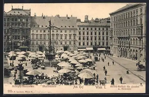 AK Wien, Radetzky-Monument, Mariensäule, Am Hof, Kredit-Anstalt für Handel u. Gewerbe