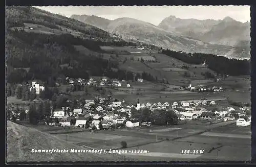 AK Mauterndorf i. Lungau, Totalansicht von einen Berg aus