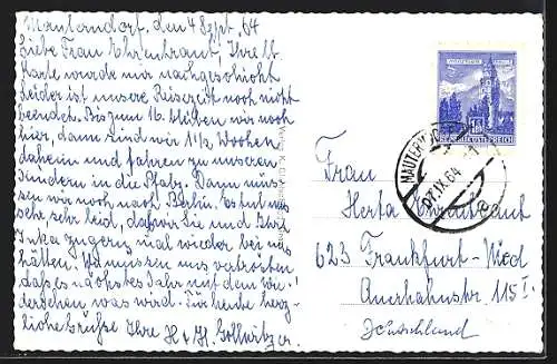 AK Mauterndorf i. Lungau, Totalansicht von einen Berg aus