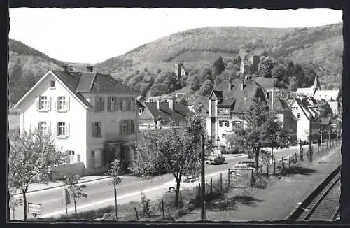 AK Neckarsteinach, Teilansicht aus der Vogelschau