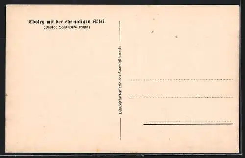 AK Tholey, Ansicht mit der ehemaligen Abtei