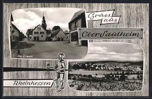 AK Ober-Saulheim /Rheinhessen, Ortsansicht, Am Römer