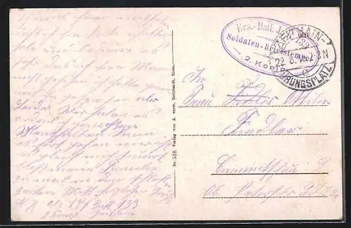 AK Zeithain, Truppenübungsplatz, Wasserturm, Funcke-Strasse, Partie an der Planitzstrasse, Nordtor