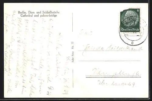 AK Berlin, der Dom und Schlossbrücke