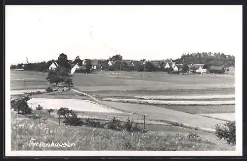 AK Feckenhausen, Ortsansicht von einer Anhöhe aus