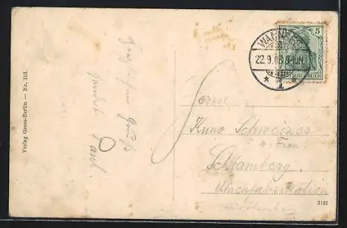 AK Berlin-Wannsee, Familienbad, Frauen in Badeanzügen