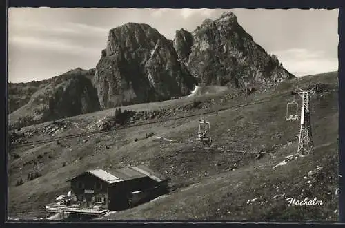 AK Pfronten, Hochalpbahn mit Hochalm und Aggenstein