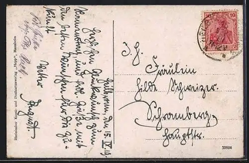 AK Heilbronn, Bismarckdenkmal mit Götzenturm