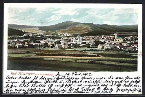 AK Bad Kissingen, Ortsansicht vom Stationsberg