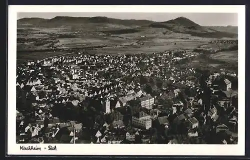 AK Kirchheim-Teck, Ortsansicht aus der Vogelschau