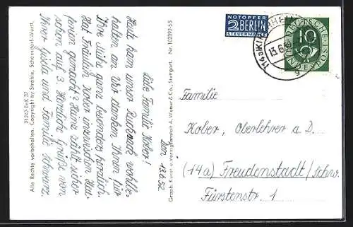 AK Kirchheim-Teck, Ortsansicht aus der Vogelschau