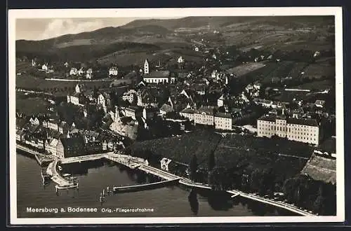 AK Meersburg a. Bodensee, Gesamtansicht vom Flugzeug aus