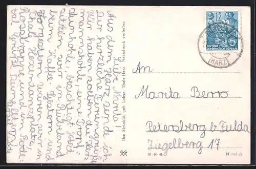 AK Rübeland im Harz, Strassenpartie