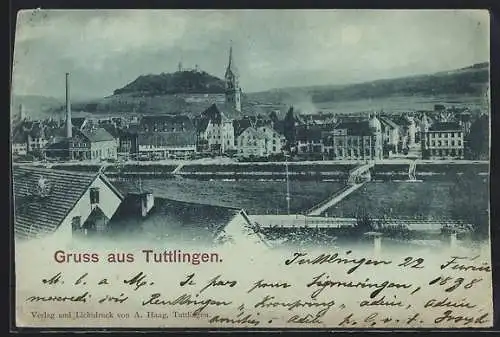 AK Tuttlingen, Ortsansicht aus der Vogelschau