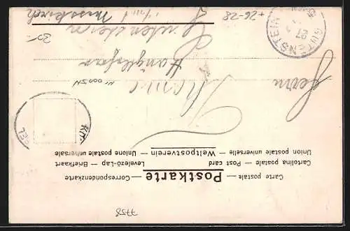 Steindruck-AK Meersburg, Schloss