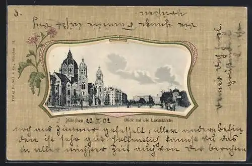 AK München, Blick auf die Lucaskirche
