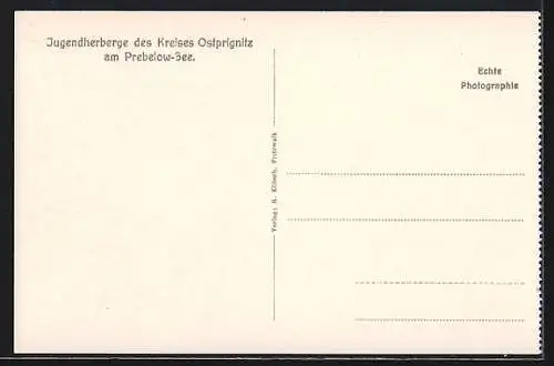 AK Rheinsberg, Jugendherberge, Prebelower See, Essraum