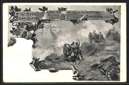 AK 4. Reggimento Artigleria, Batterie im Gefecht