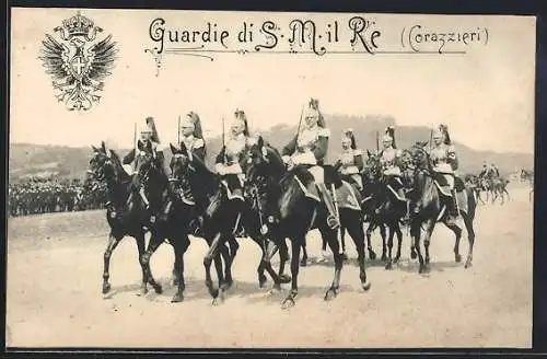 AK Guardie di S. M. il Re-Corazzieri, Wappen