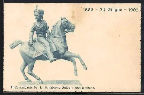 AK Il Comandante del 1. Squadrone Guide a Monzambano, 24 Gingo