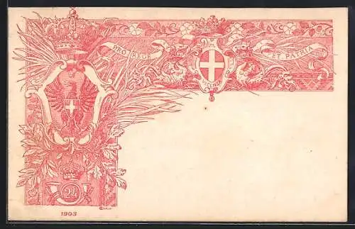 AK 24. Cavalleggeri di Vicenza 1903, Wappen