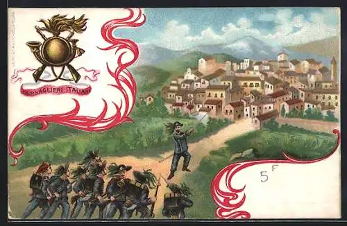 AK Bersaglieri Italiani, Soldaten der Infanterie