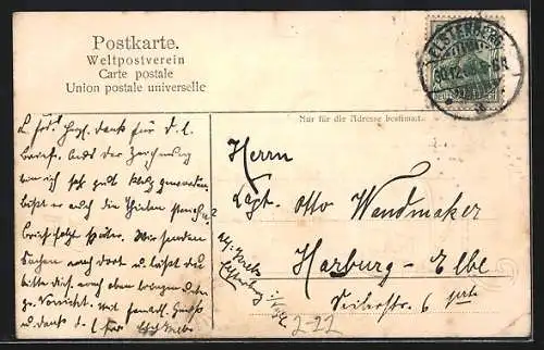 AK Postgeschichte, Telegramm Herzliche Neujahrsgrüsse