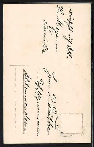 AK Kleines Mädchen mit Geschenken auf einem Schlitten